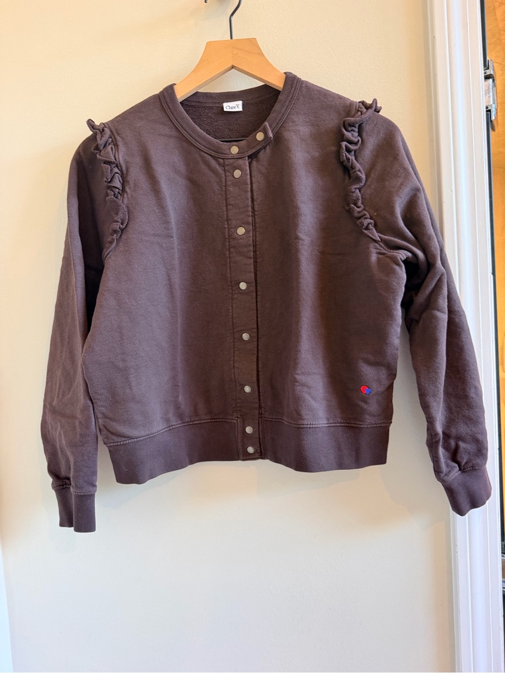 Clare V Le Snap w/ Mini Ruffle - Chocolate original $199